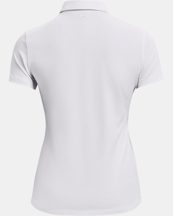 Women's UA Zinger Short Sleeve Polo, White, pdpMainDesktop image number 5